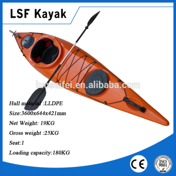 LSF manufacture 3.6m sit in ocean kayaks with rudder system wholesale