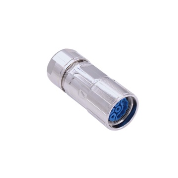 M23 Female Metal Plug Solenoid Valve Connector for Servo Motors and Industrial Applications