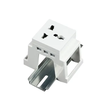 Distribution Box Din Rail Socket With Plug Multifunction Electric 13A 250V 3P Din Rail Modular Socket
