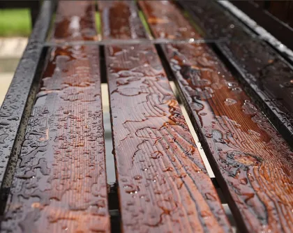 Steel Frame Carbonized Wood Roof Gazebo with Swing - Hard Top Wood Gazebo Manufacturer & Wooden Pergolas