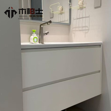 Mueble de tocador de baño flotante blanco