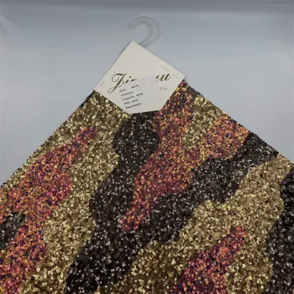 Sequin And Beads Embroidery Lace Fabric