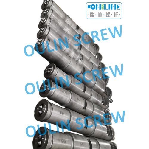 Jwell 65/132, 80/156 Twin Conical Screw and Barrel for Rigid PVC Profiles