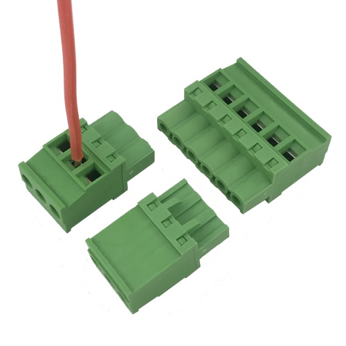 conector de bloco de terminal feminino ângulo reto