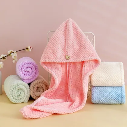 Water absorption and quick drying hair towel