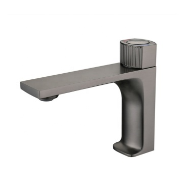 Modern Single Handle Black Zinc Alloy Dark Grey Bathroom Basin Faucet - Cheap Sanitary Ware
