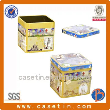 tinplate tin square cookie tin tin cans to tea
