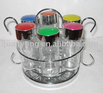 glass salt and pepper shaker