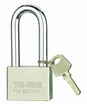 Square Pins Iron Padlock With Long Shackle 30mm