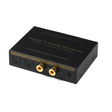 optical audio switch with audio converter