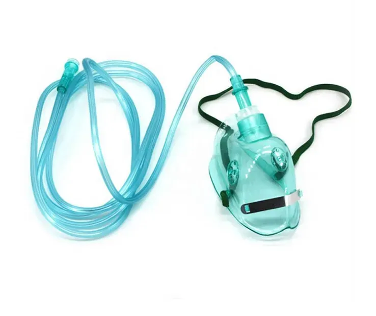 High Quality Disposable Medical PVC Venturi Face Mask with 2m Tube