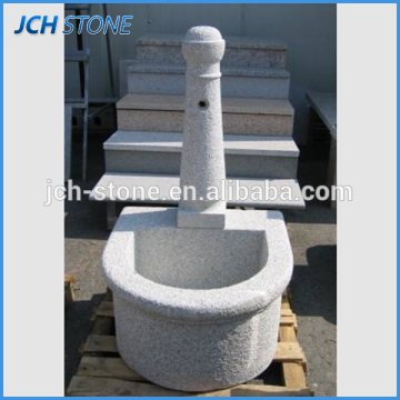 Garden outdoor fountain with column
