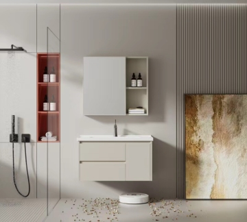 Vanità del bagno in PVC moderna montata a parete