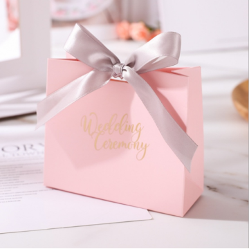 Red Gift Paper Bag for Wedding with Ribbon