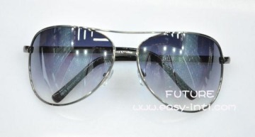 Metal Aviators Sunglasses with Faux Rhinestone