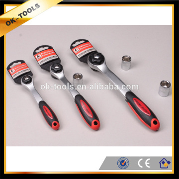 OK-tools,72T, curved handle with pear-type handle, 40cr+crmo material, PP+TRP handle, ratchet handle