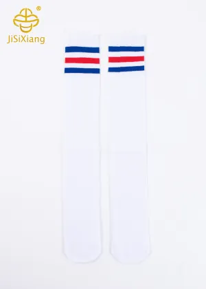 Girls' White Long Knee Over Sports Socks