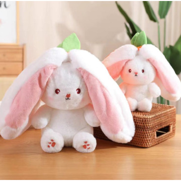 Strawberry Rabbit Throw Pillow doll dual purpose