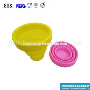 New design customized heat-resistant handless silicone foldable cup