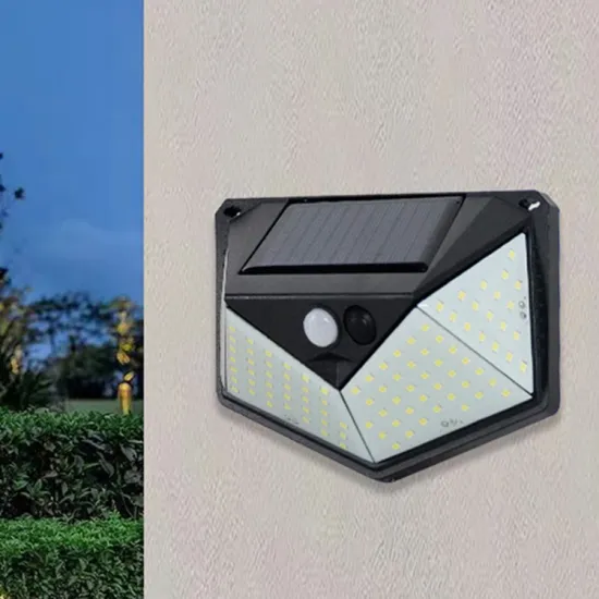 IP65 Waterproof Solar-Powered LED Wall Light with PIR Motion Sensor for Outdoor Garden and Street