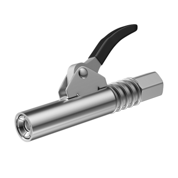 High Pressure Grease Gun Nipple Coupler - 12000 PSI Quick Release Single Handle