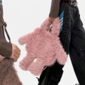 Borsa a traversa di peluche elegante di grande capacità