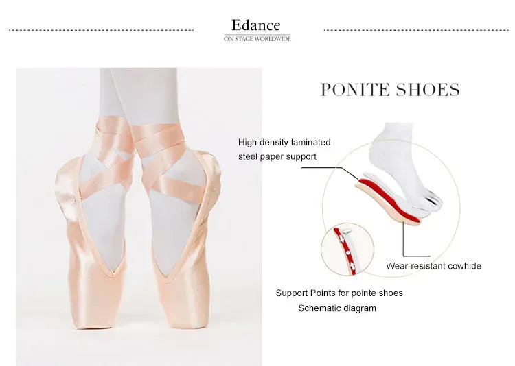 Premium Ballerina Pointe Shoes for Girls