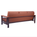 Strong Metal Frame Leather Sofa