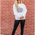 Women&#39;s Halloween Leopard Print Pumpkin Sweatshirts