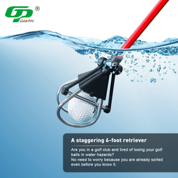 Hand Push Retractable Golf Ball Retriever Aluminum Scoop