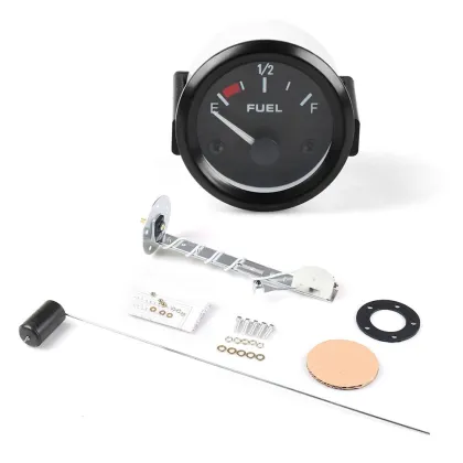 2" Inch 52mm Fuel Level Gauge: Black Sports Fuel Ratio Meter for Auto Racing Cars