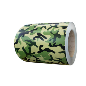 Camouflage pattern coated aluminium coil