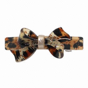 Leopard Hair Claws with Bows, Available in Various Colors and Designs