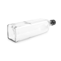 Carré transparent 4 oz 100 ml bouteille en verre d'huile d'olive