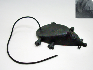 Black Mouse shaped plastic rubber door stopper