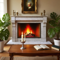 Custom Size Period Carrara Marble Mantel for Fireplaces