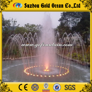 Small Musical Dancing Portable Fountain with LED Lights for Pond