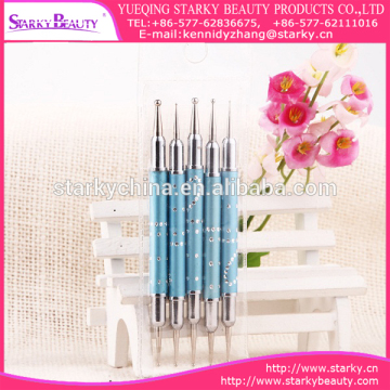 dotting tools with Double sided nail brush