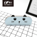 Custom cute cartoon cat PU pencil case