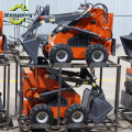 Wheel Mini Skid Steer Loader With Kubota Engine