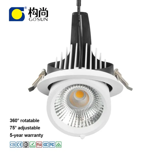 Tunable 5 Inch 20W 2700-5700K CCT LED Gimbal Downlight with 5 Years Warranty