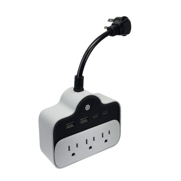 65W USB Wall Mount Desk Charging Station with Surge Protector