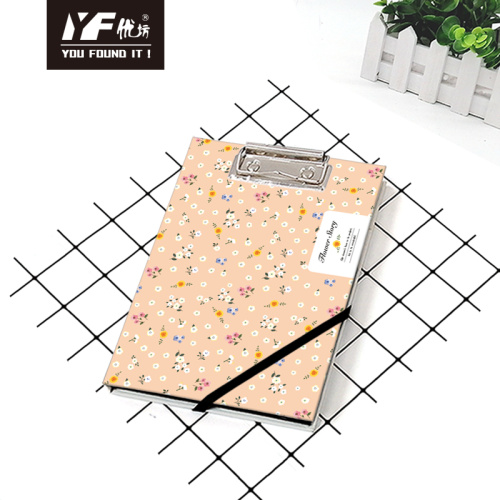 Coil Bound Books Custom floral style cute A5 clipboard with notebook Manufactory