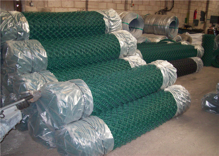 Plastic Coated Chain Link Fence,PVC Coated Chain Link Fencing,Green