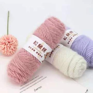 Ready-to-Ship 3-Strand Furry Yarn: Vibrant 37 Colors for Knitting Hats,Scarves, and Sweaters