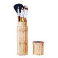 Ensemble de brosses de maquillage en bambou en bois léger 5 PCS