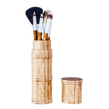 Light Wood Bamboo 5 PCS Makeup Brush Set