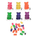 New Arrived Glitter Bear Resin Miniature Cabochon Artificial Animal Crafts Handmade Ornament Accessory Keychain Making