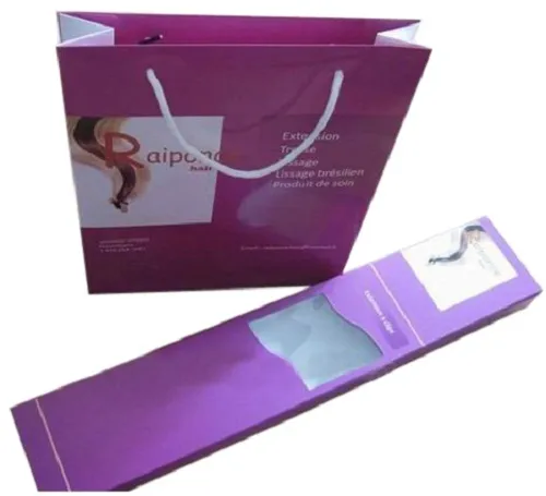 Customized CMYK Printing Hair Extension Box with Window