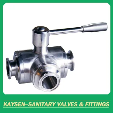 DIN Hygienic Manual Three Way Clamped Ball Valve